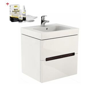 Kúpeľňová skrinka s umývadlom Kolo Modo 80x63 cm biela lesk SIKONKOM80BL
