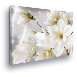 Obraz na plátne - Magic White Flowers 80x80 cm