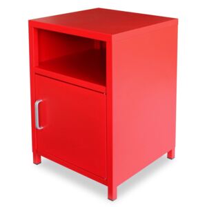 Nočný stolík, 35x35x51 cm, červený
