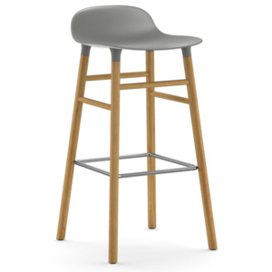 Normann Copenhagen Barová stolička Form 75 cm, grey/oak