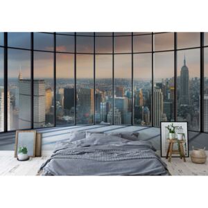 Fototapeta - New York City Skyline Penthouse View Papírová tapeta - 254x184 cm