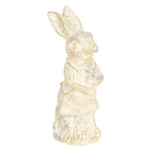 Dekorácia béžový králik s patinou - 4 * 4 * 11 cm
