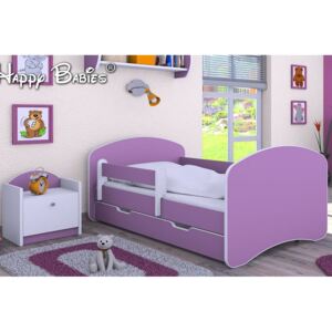MAXMAX Dětská postel se šuplíkem 180x90 cm - FIALOVÁ