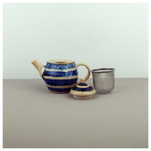 MIJ Čajová kanvica so sitkom Tea Cup modro-béžová 300 ml