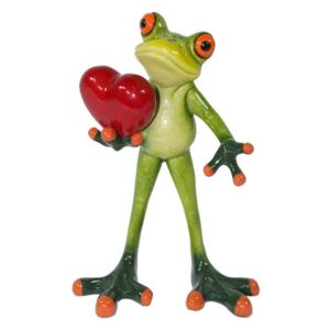 Žaba so srdcom, 14,5x9,5x6 cm (AP105256)