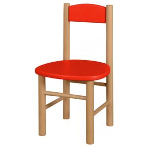 MAXMAX Detská drevená stolička z masívu - farebná