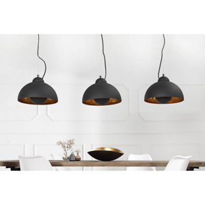 Dizajnová závesná lampa STAGE 3 čierna/zlatá